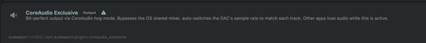 Bit-Perfect Output plugin
